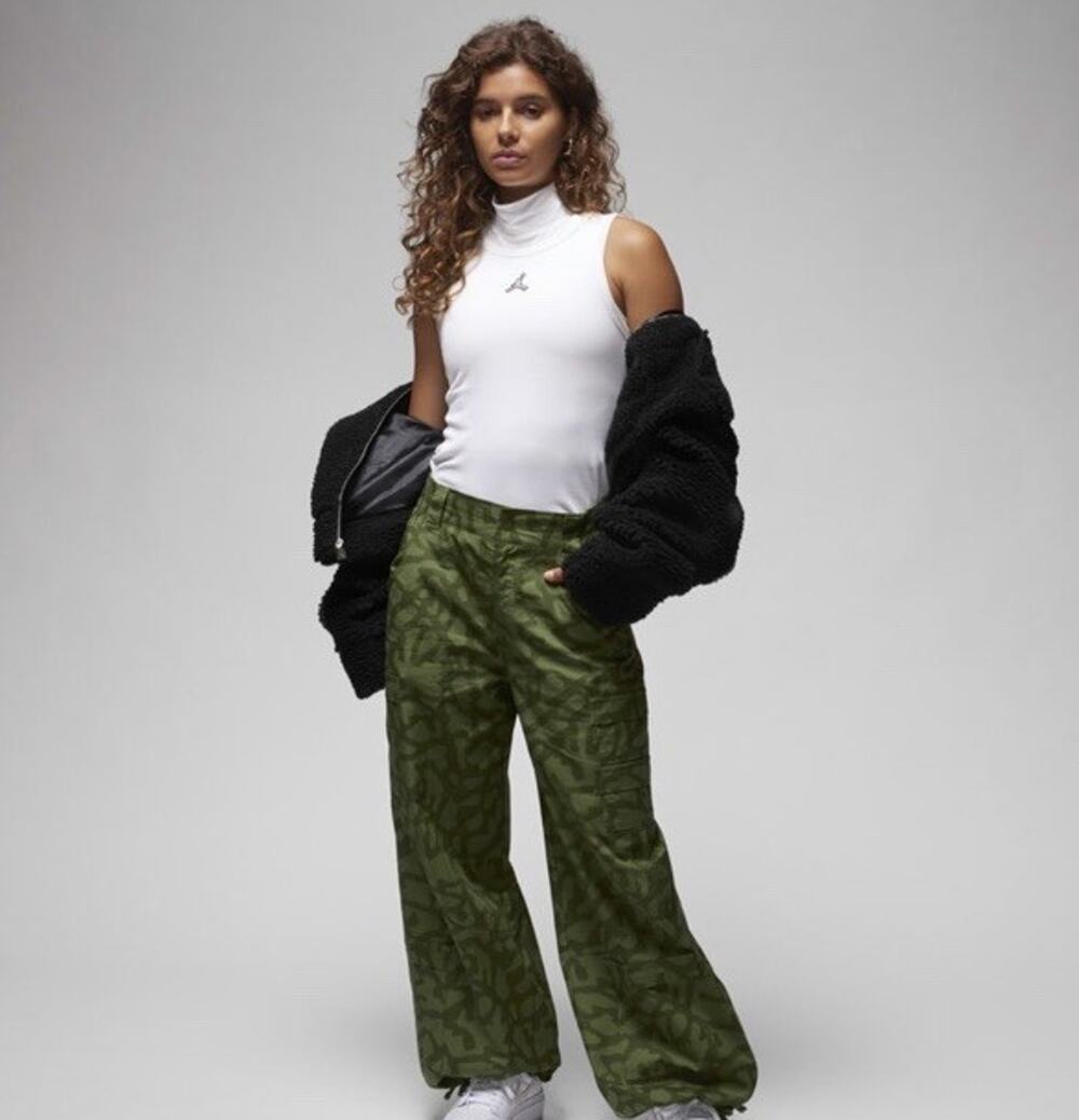 Jordan Chicago Pants Womens XXL Cargo Loose Fit Olive